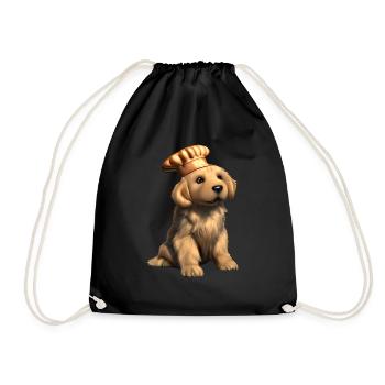 Golden Retriever Cooking Dogs Gastronom Puppy - Sac de sport léger - noir - Devant