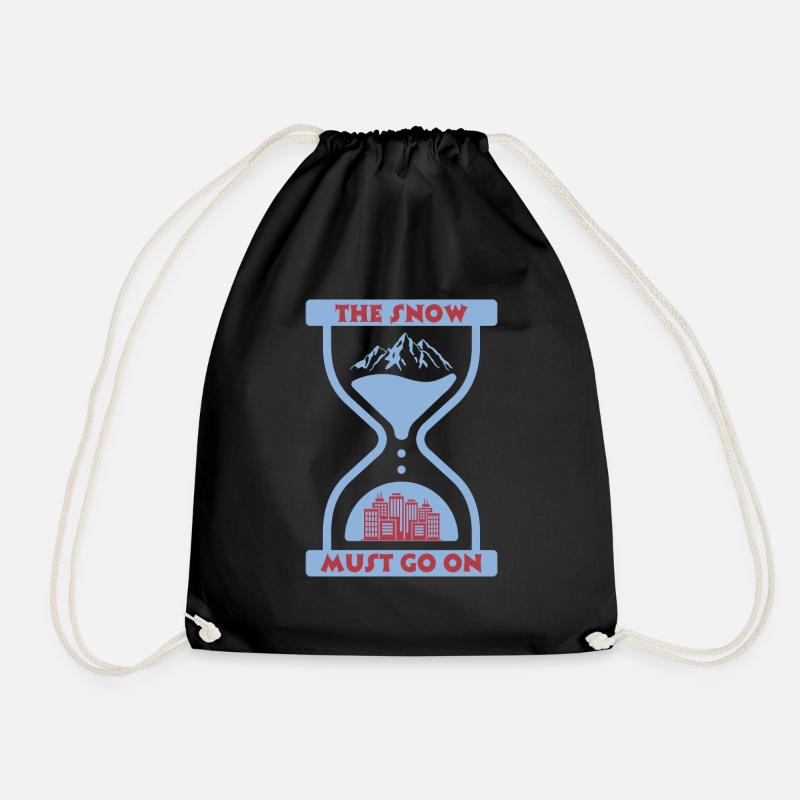 The snow must go on - Melting snow - Drawstring Bag - black