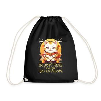 Chat porte-bonheur du Nouvel An chinois juste ici pour le - Sac de sport léger - noir - Devant