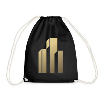 Logo de gratte-ciel - Sac de sport léger - noir - Devant