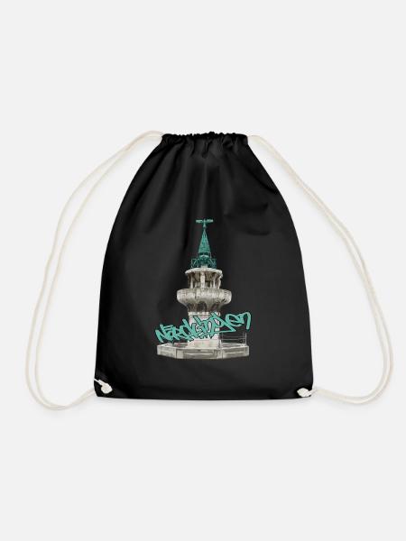 Kriegerbrunnen // Nördlingen // Illustration - Turnbeutel - Schwarz