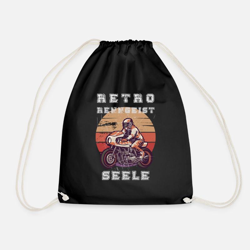 Renngeist Seele - Vintage Design - Turnbeutel - Schwarz