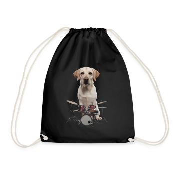 Labrador Schlagzeug - Turnbeutel - Schwarz - Vorne