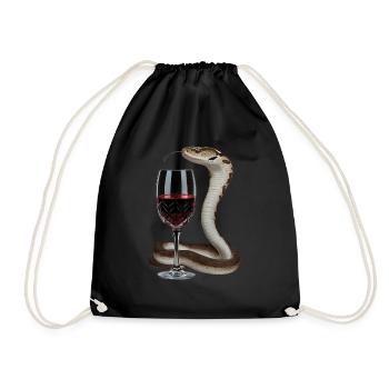 Schlange Wein - Turnbeutel - Schwarz - Vorne