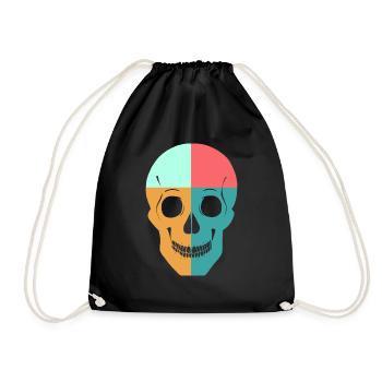 Crâne Quadricolore - Sac de sport léger - noir - Devant