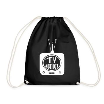 TV addict TV addict - Drawstring Bag - black - Front