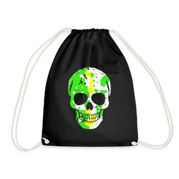 Cool skull - Drawstring Bag - black - Front