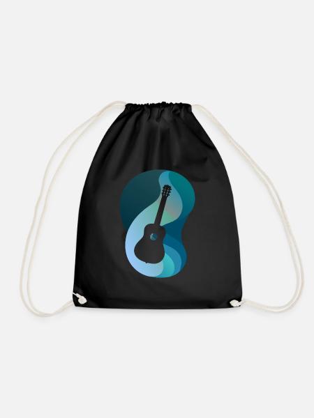 Gitarre Gitarrist - Turnbeutel - Schwarz