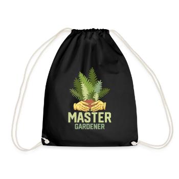 Master Gardener Gardening Botanical - Drawstring Bag - black - Front