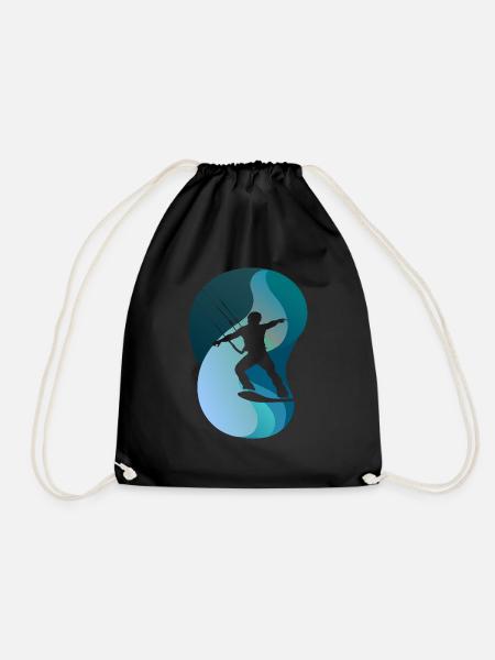 Wakeboard Wakeboarding Wakeboarder - Turnbeutel - Schwarz