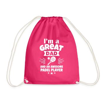 Je suis un super papa et un as du padel - Sac de sport léger - fuchsia - Devant