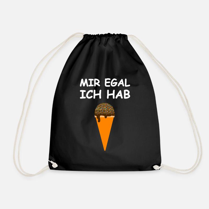 Mir Egal Ich Hab Eis - Turnbeutel - Schwarz