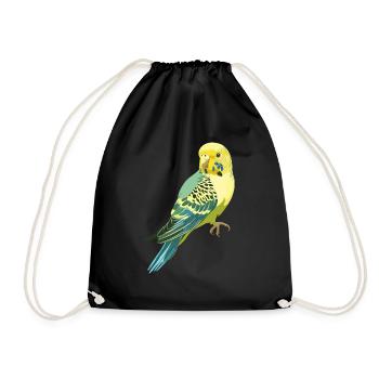 Perruche ondulée - Sac de sport léger - noir - Devant