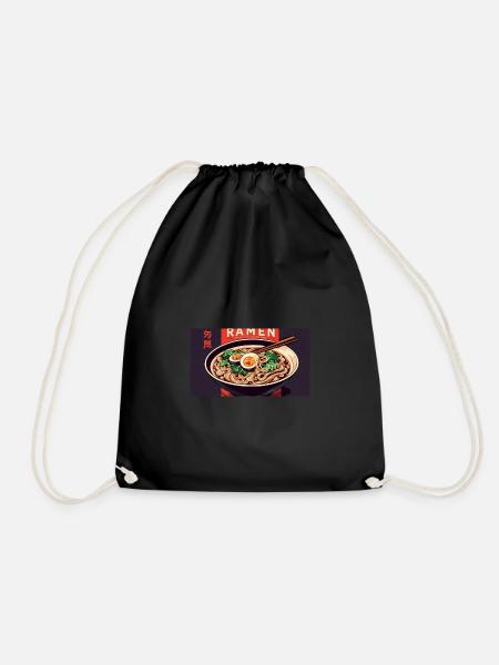 Ram Noodle - Drawstring Bag - black