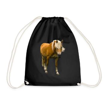chevaux de course équitation cavalier - Sac de sport léger - noir - Devant