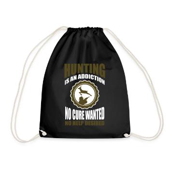 Hunting Hunting Hunter Rifle Shooting Game Hunting - Drawstring Bag - black - Front