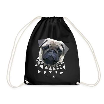 Mops - Drawstring Bag - black - Front