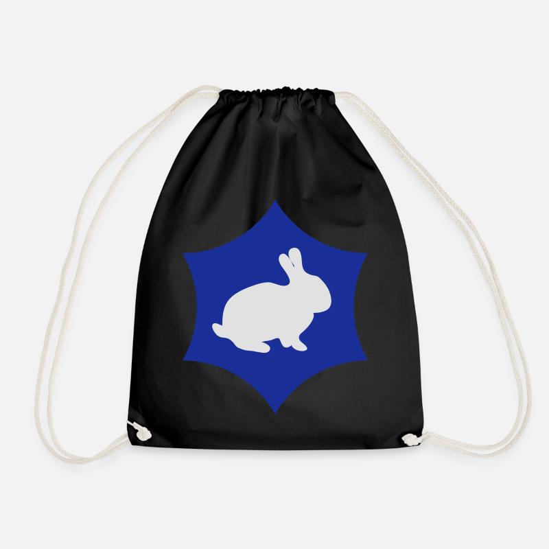Hasen Logo - Turnbeutel - Schwarz