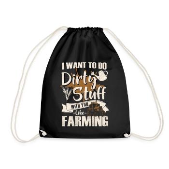 Je veux faire des choses sales avec vous - l'agriculture comme - Sac de sport léger - noir - Devant