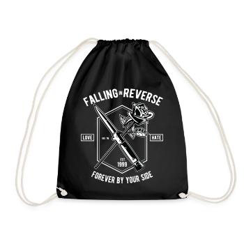 Falling In Reverse Love Hate Rose Knife Forever - Drawstring Bag - black - Front