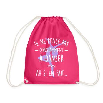 Je ne pense pas constamment à danser - Sac de sport léger - fuchsia - Devant