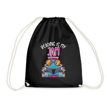Reading - Reading Is My Jam - Drawstring Bag - black - Front