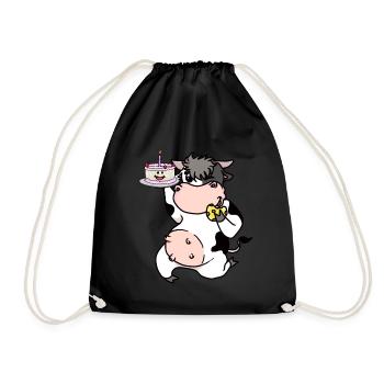Pâtissier boulanger gâteau gâteau de la vache métiers - Sac de sport léger - noir - Devant