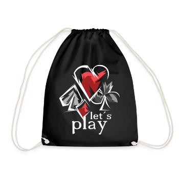 Permet de jouer Jeux Cartes Cartes - Sac de sport léger - noir - Devant