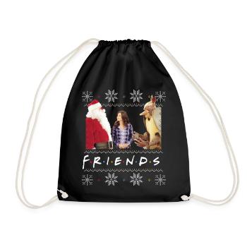 Friends Pull Moche De Noël Monica Santa Tatou - Sac de sport léger - noir - Devant