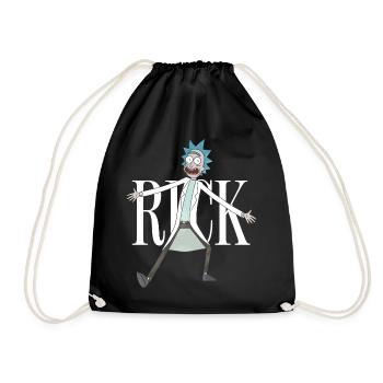 Rick & Morty Rick Sanchez Pose white - Drawstring Bag - black - Front