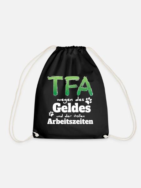 TFA Tiermedizin Leidenschaft Tierliebe Tierarzt - Turnbeutel - Schwarz