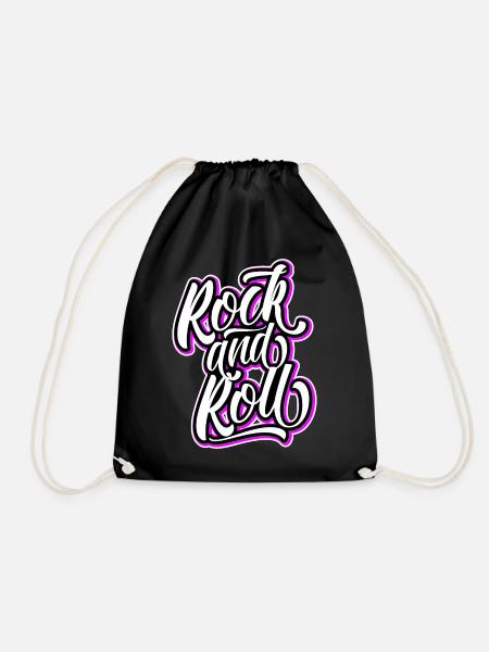 Rock n Roll - Drawstring Bag - black