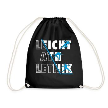Leichtathletik Leichtathlet Männer Jungen Geschenk - Turnbeutel - Schwarz - Vorne