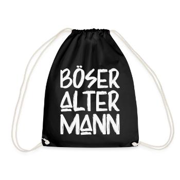 Böser Alter Mann - Turnbeutel - Schwarz - Vorne