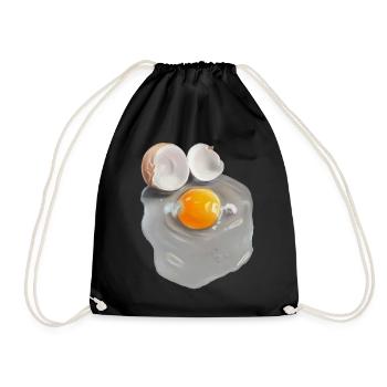 image d’oeuf en gris abstrait - Sac de sport léger - noir - Devant