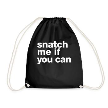 Déclaration motivante «Arrache-moi si tu peux» - Sac de sport léger - noir - Devant
