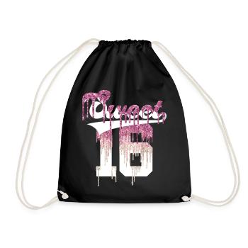 SWEET 16 ENFIN 16ÈME ANNIVERSAIRE - Sac de sport léger - noir - Devant