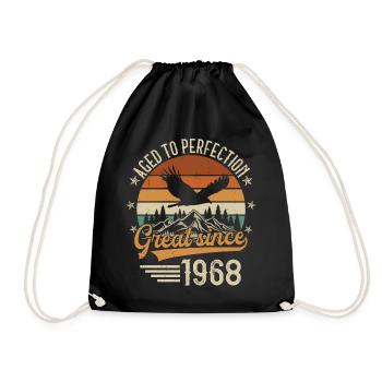 1968 Vintage Vintage Rétro Cadeau d’Anniversaire - Sac de sport léger - noir - Devant