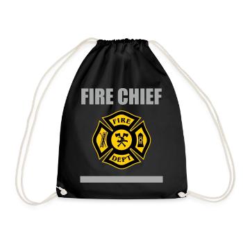 Fire Brigade Commander Chief Chief - Drawstring Bag - black - Front