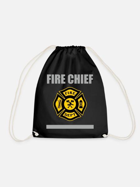 Fire Brigade Commander Chief Chief - Drawstring Bag - black
