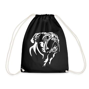 Continental Bulldog Head "Black Edition" - Drawstring Bag - black - Front