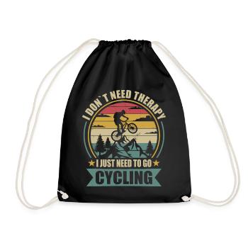 Je n’ai pas besoin de thérapie, j’ai juste besoin d’aller faire du vélo - Sac de sport léger - noir - Devant