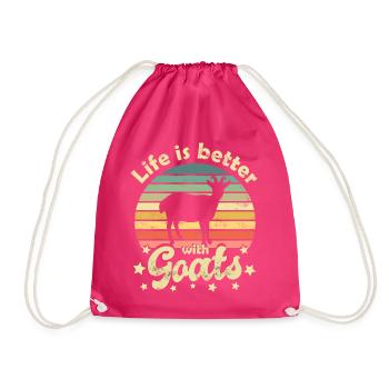 Chèvres - Sac de sport léger - fuchsia - Devant