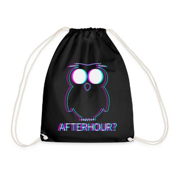 Afterhour Techno Raver Electro Rave Music Club - Drawstring Bag - black - Front