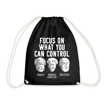 Contrôle du stoïcisme Concentrez-vous sur ce que vous pouvez contrôler - Sac de sport léger - noir - Devant
