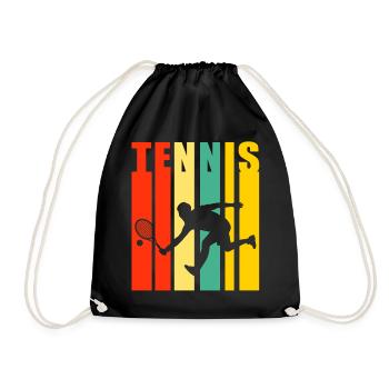 tennis, fan de tennis, jouer au tennis - Sac de sport léger - noir - Devant
