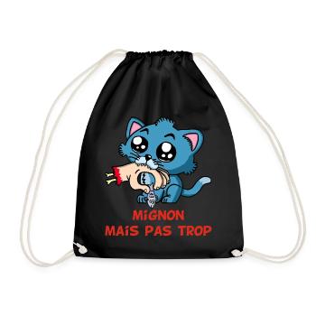 Mignon mais pas trop - Sac de sport léger - noir - Devant