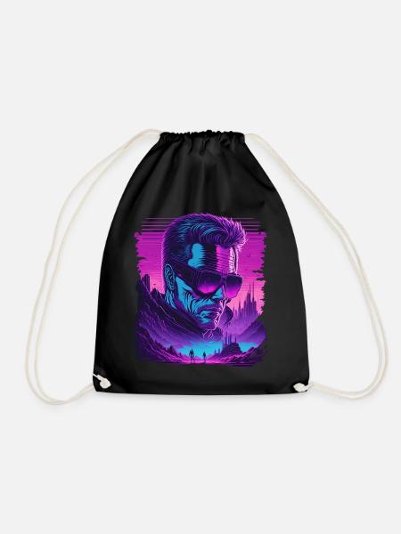 The Voyager - Drawstring Bag - black