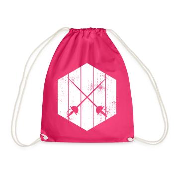 Fechter Schwerter Skizze - Turnbeutel - Fuchsia - Vorne