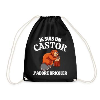 bricoler, bricolage, bricoleur - Sac de sport léger - noir - Devant